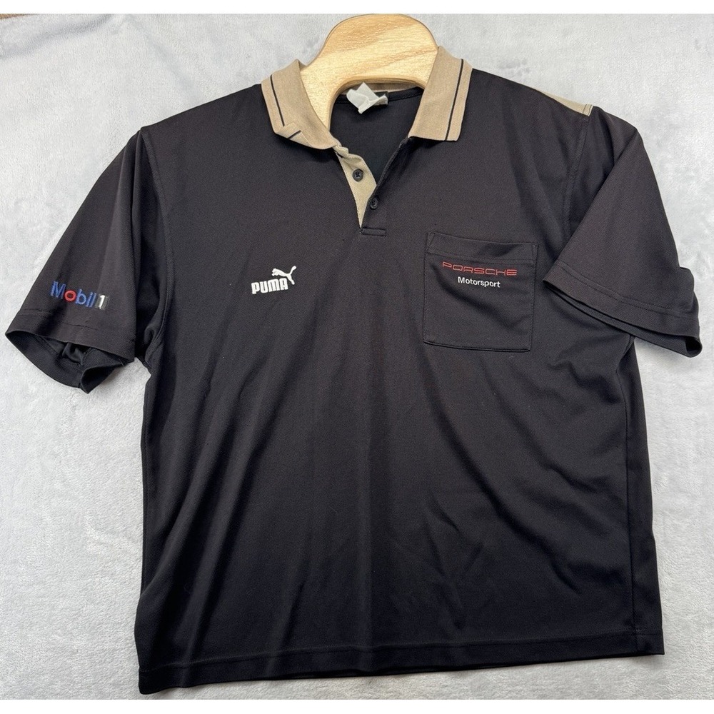Puma Porsche Polo Shirt Mobil1 Shop Shirt‎ Black Men's 24x26 READ